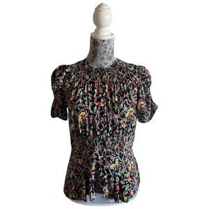 Polo Ralph Lauren Floral Ruffle Smocked Blouse